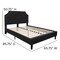 Flash Furniture Queen Size Black Fabric Platform Bed with Mattress SL-BM10-7-GG - alternate 5
